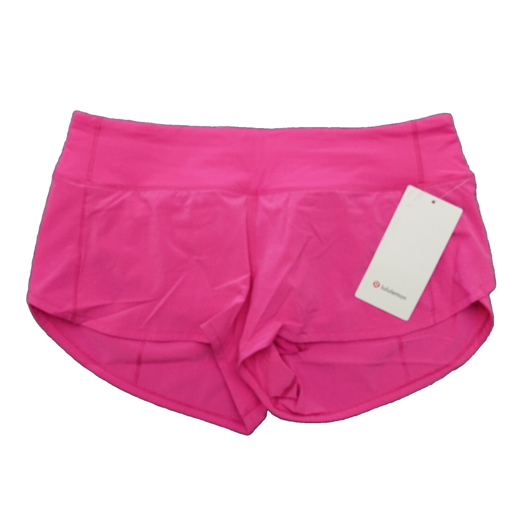 New Lululemon Size 10 Speed Up LR Low Rise Shorts 2.5” Lined SNCP Sonic Pink